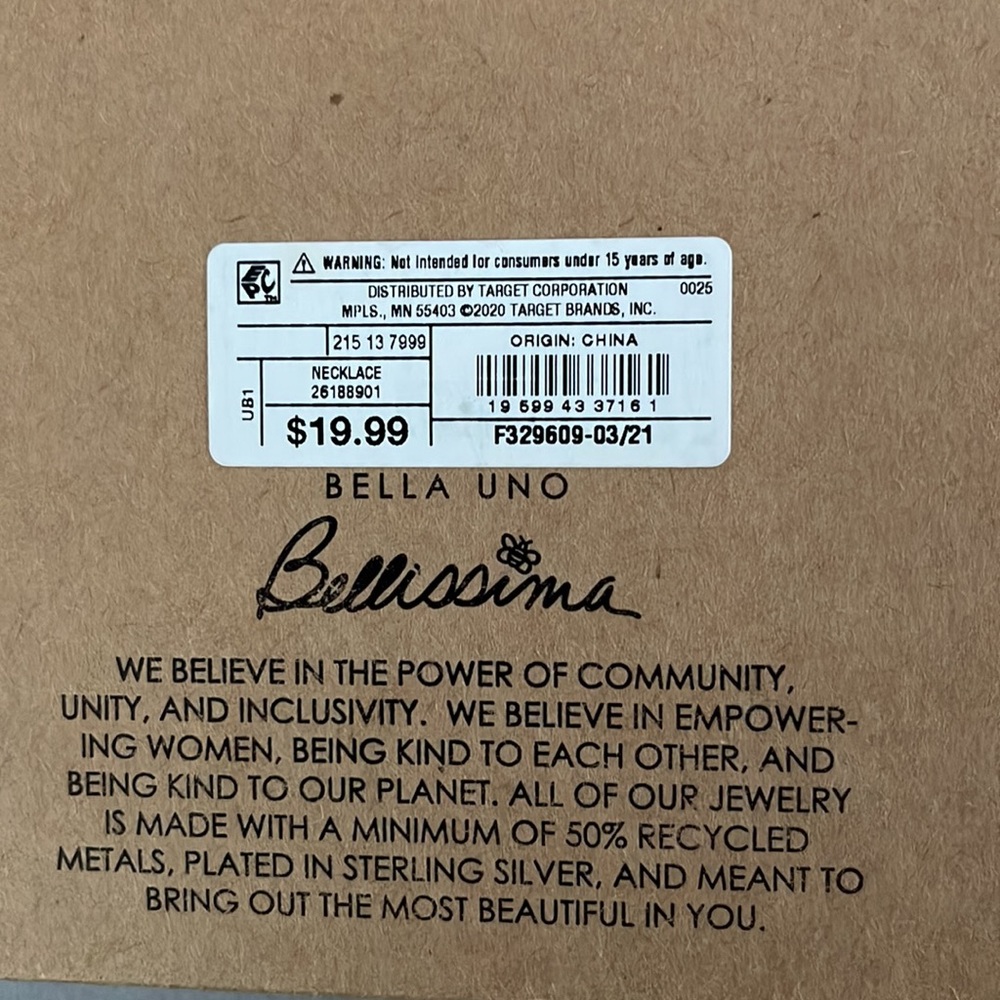 Pick 3/$20 NWT BELLA UNO BELLISSIMA “Be the Change” - Picture 4 of 4